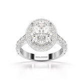 2.9 CT Oval Cut Halo Lab Diamond Ring